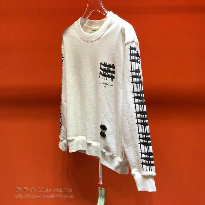OffWhite男裝 19-20FW新款 最高品質 off圓領衛衣 off白色印花套頭男衛衣  tzy2267